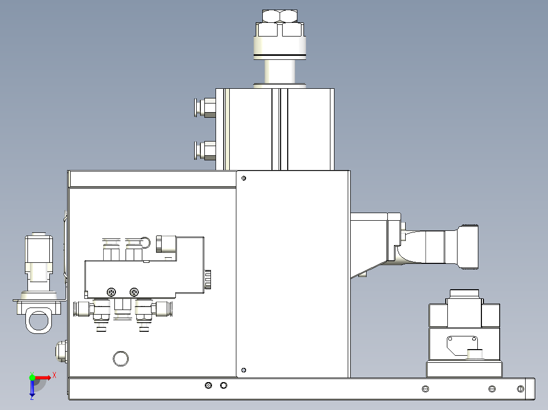 超声波焊接高精密机头俯视图