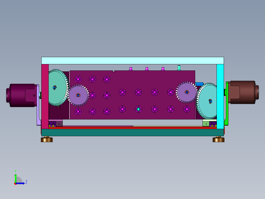 矿用全自动洗靴机左视图