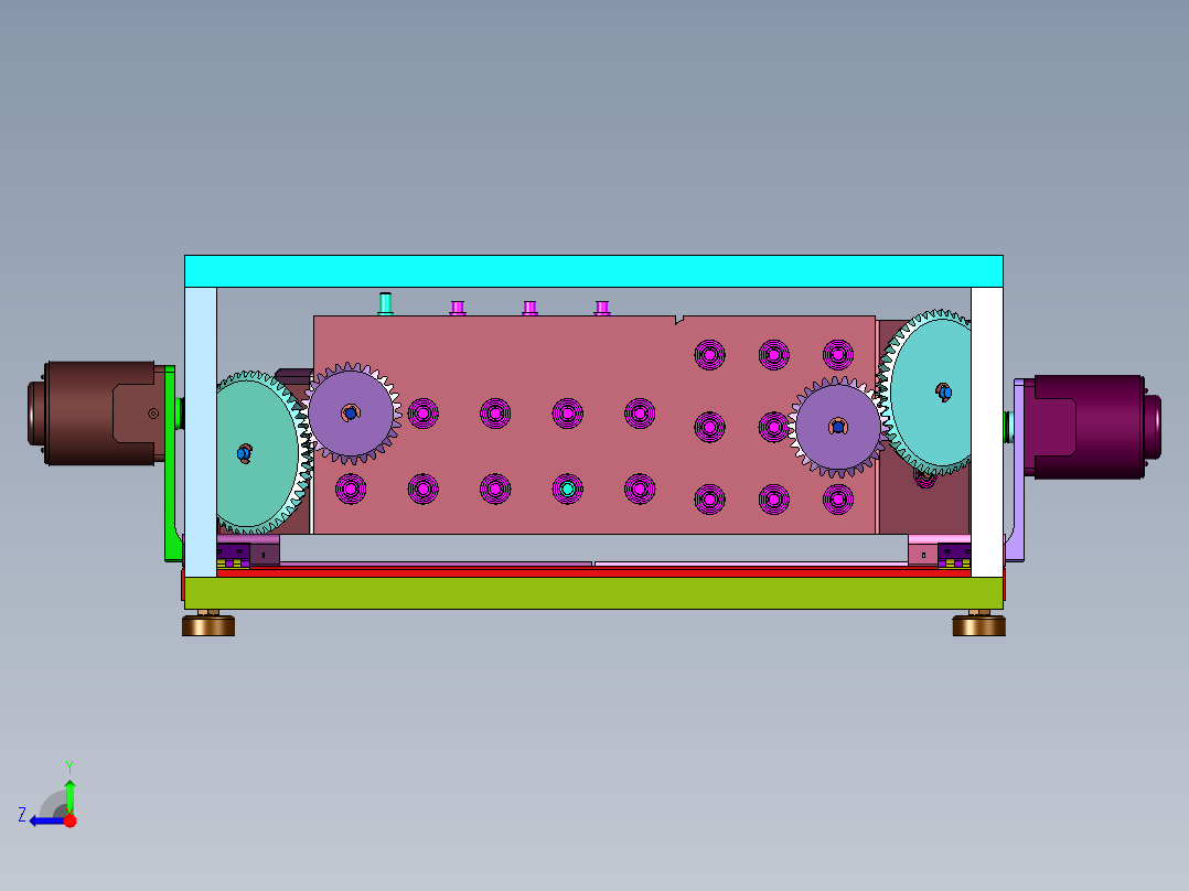 矿用全自动洗靴机右视图