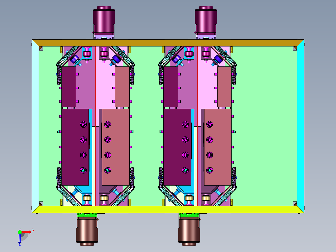 矿用全自动洗靴机俯视图