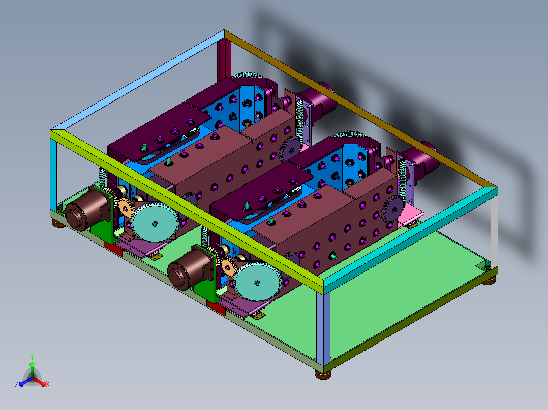 矿用全自动洗靴机正等轴测图