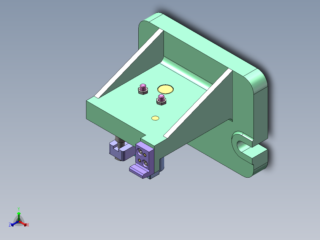 倒档变速叉工艺及铣R7.5槽夹具设计正等轴测图