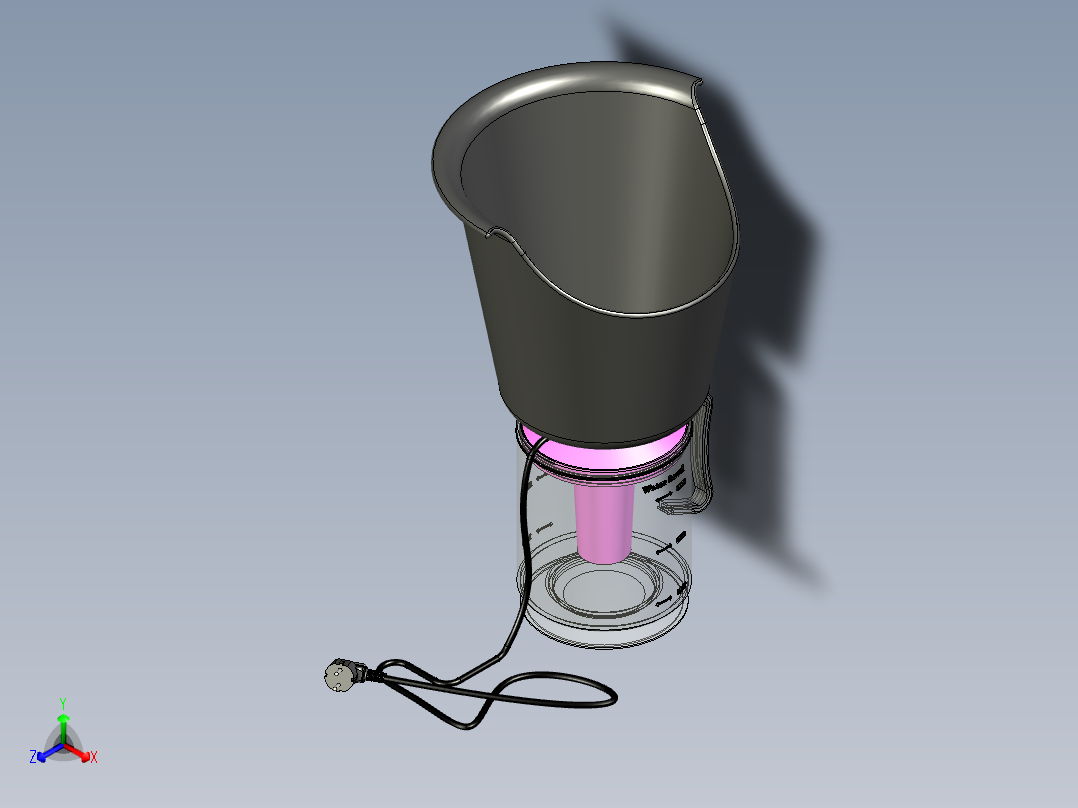 B2004443-面部蒸脸器正等轴测图