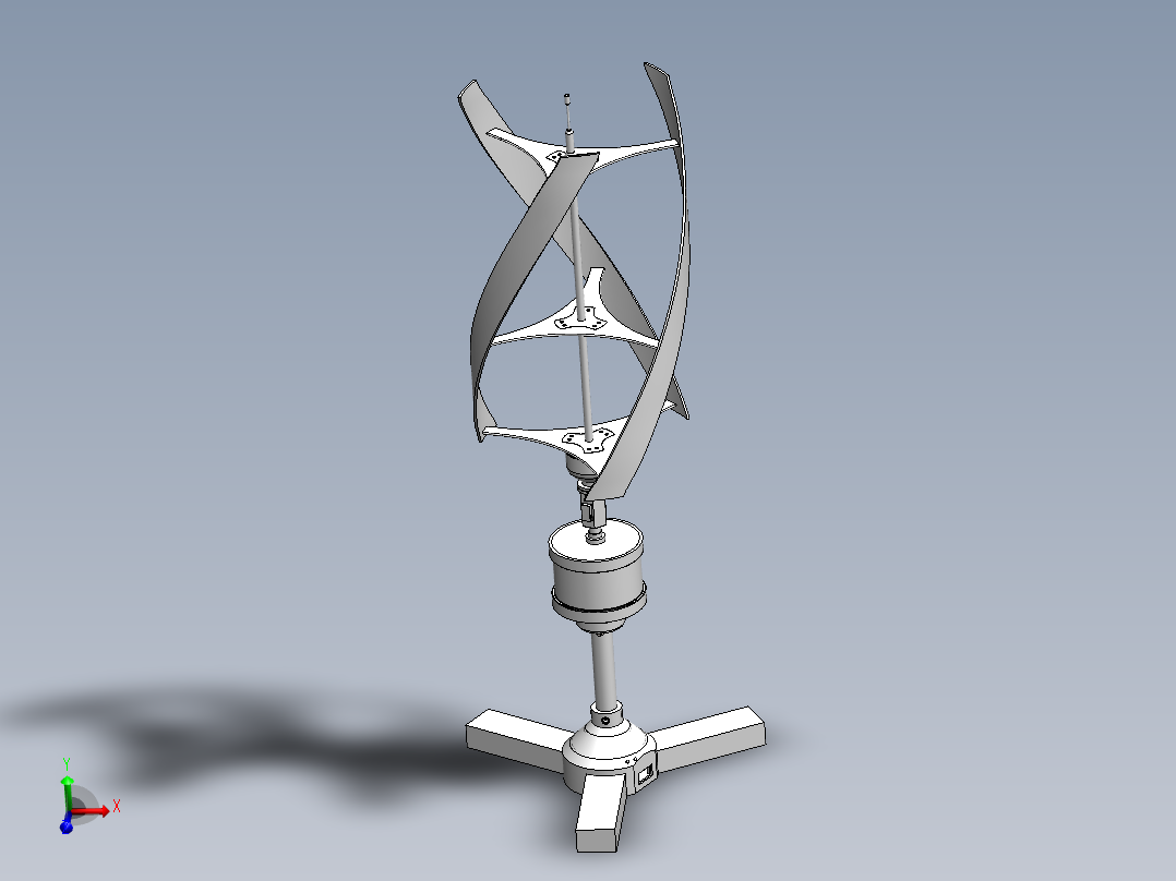 垂直轴风力发电机sw+cad  1826029