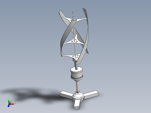 垂直轴风力发电机sw+cad  1826029