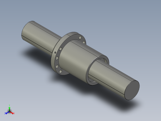 JF12525-8滚珠丝杆3D模型