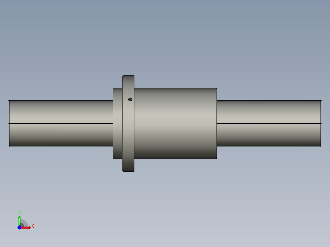 JF12525-8滚珠丝杆3D模型前视图