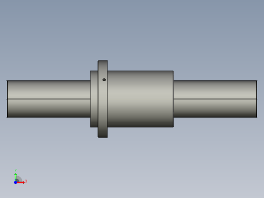 JF12525-8滚珠丝杆3D模型前视缩略图