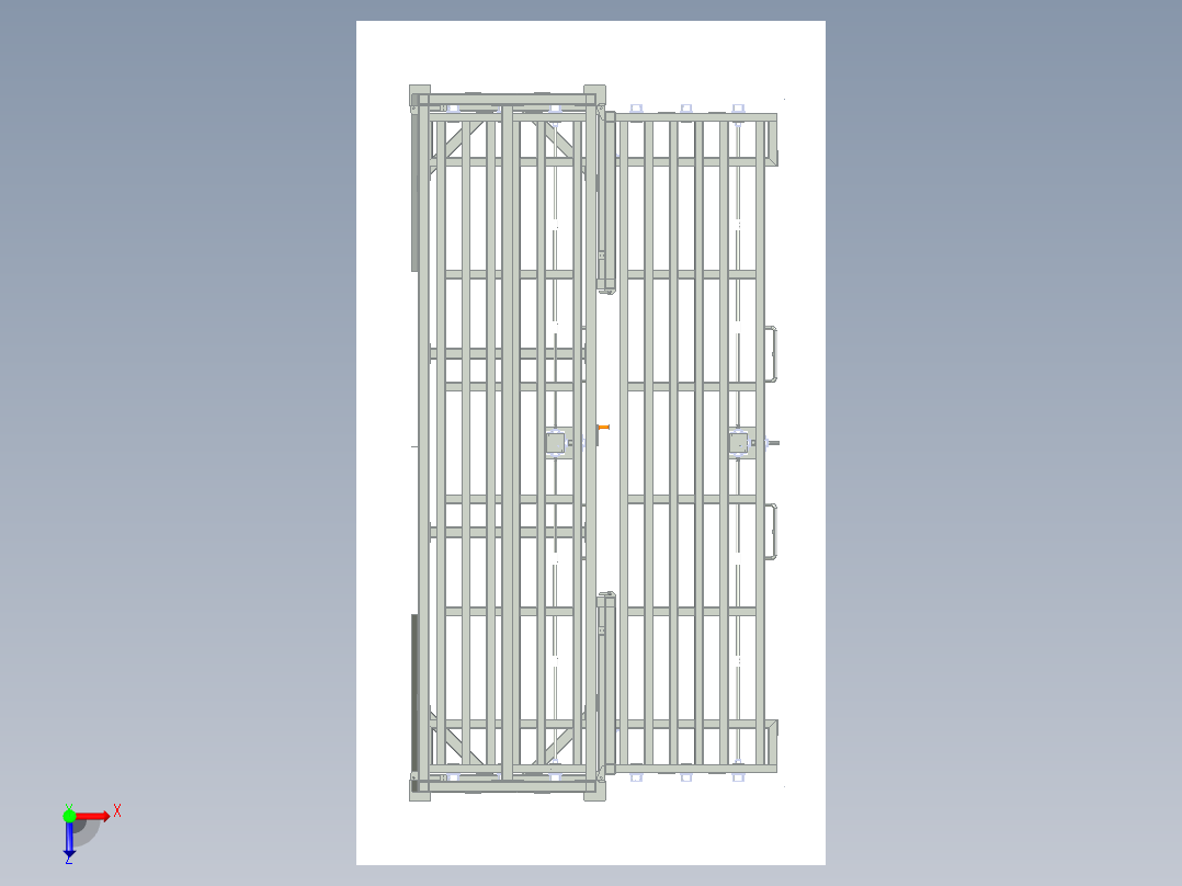 抽屉钢板货架俯视图
