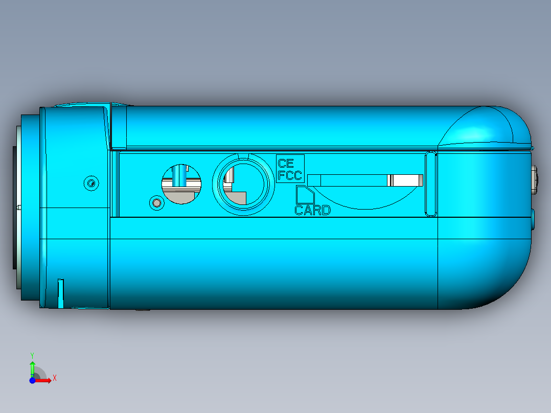 DV599数码摄像机3D模型前视图