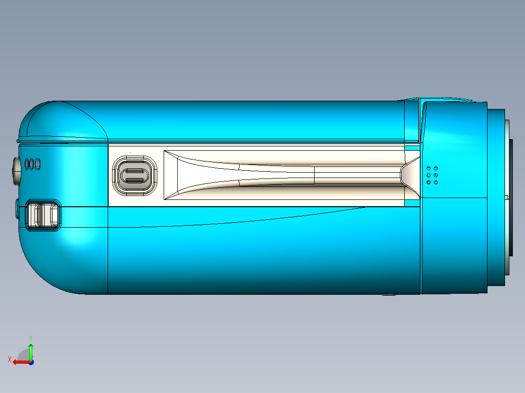 DV599数码摄像机3D模型后视图