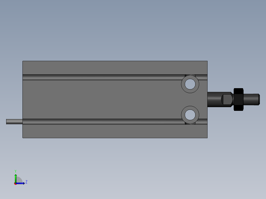 气缸CDU20-50D-A93左视图