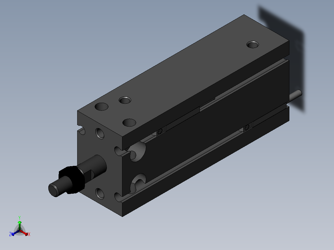气缸CDU20-50D-A93正等轴测图