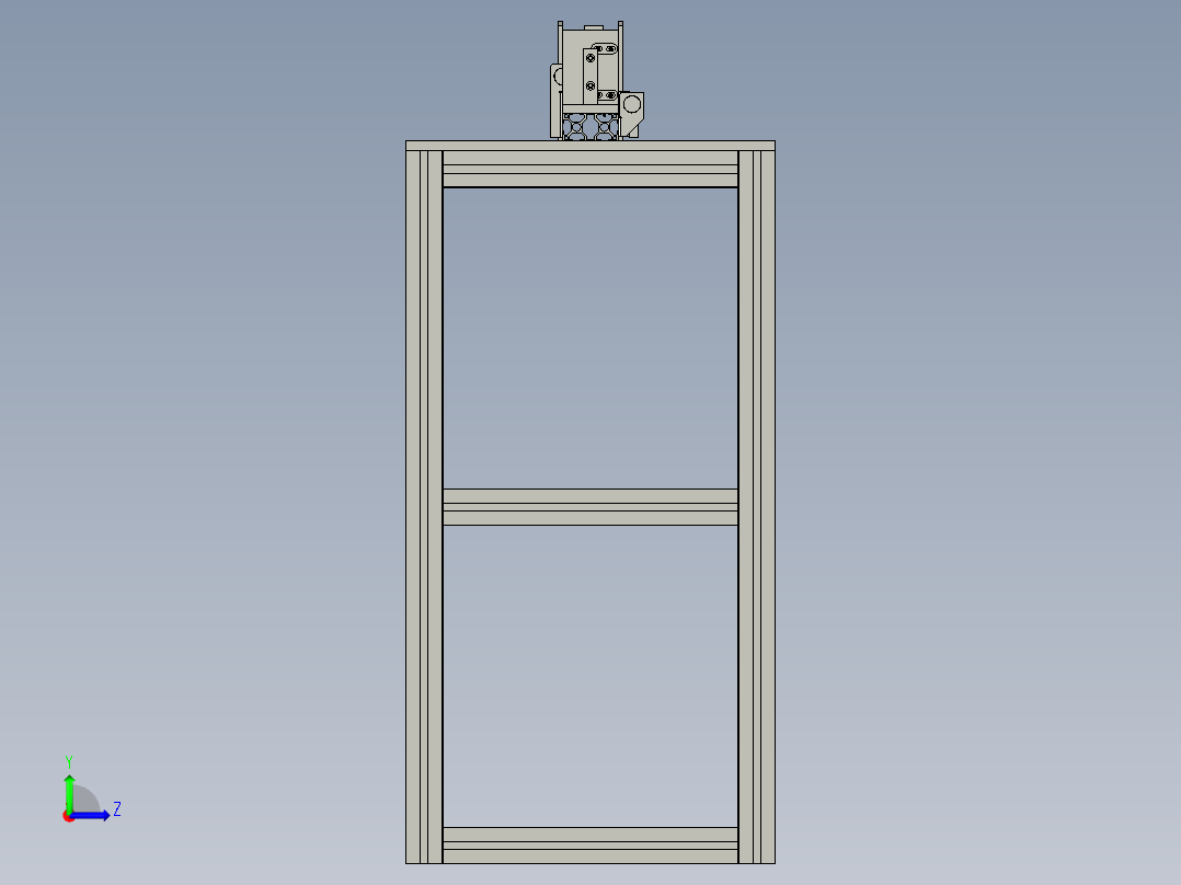 FFC线材自动双刀切断机左视图