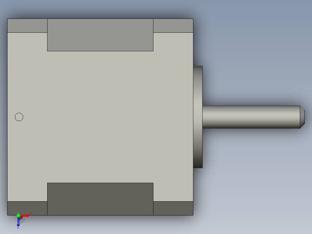 两相42系列混合式步进电机42BYG250BK-SASSML-0151俯视图