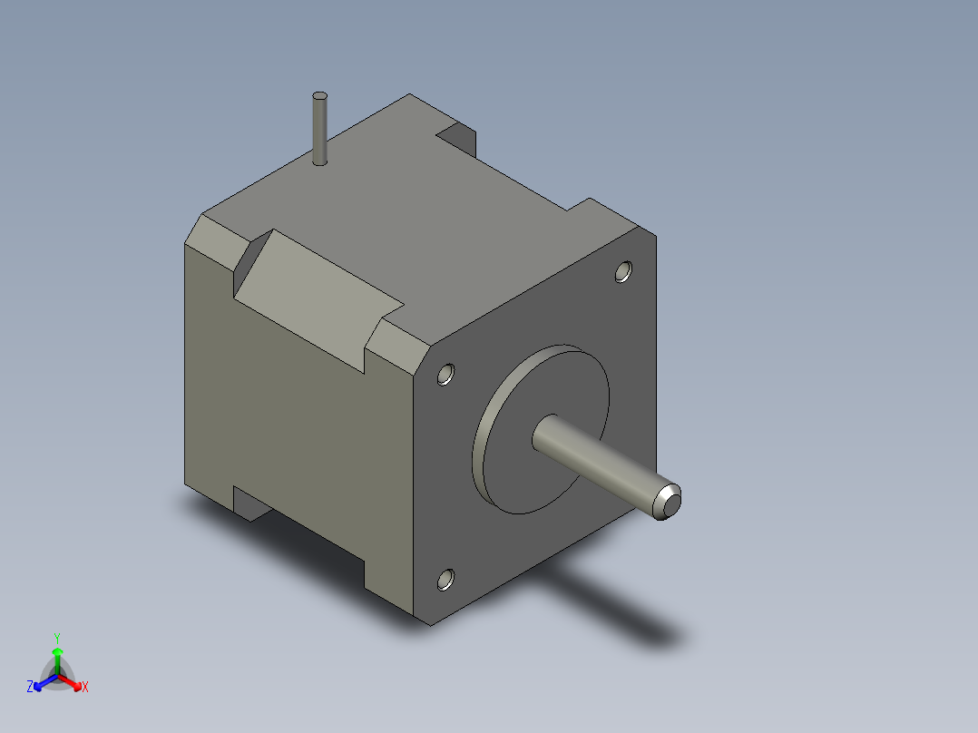 两相42系列混合式步进电机42BYG250BK-SASSML-0151正等轴测图