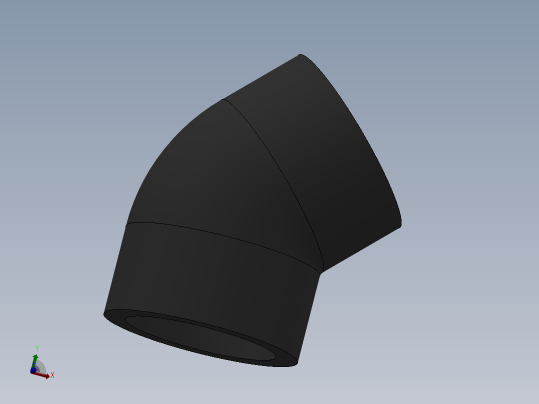 ELBOW_DN65_PN10_U-PVC主视图