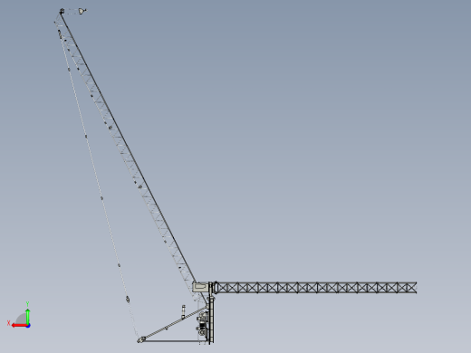 塔式起重机水平动臂左视缩略图