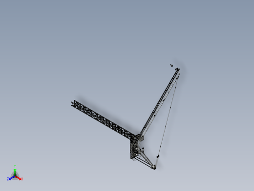 塔式起重机水平动臂正等轴测缩略图