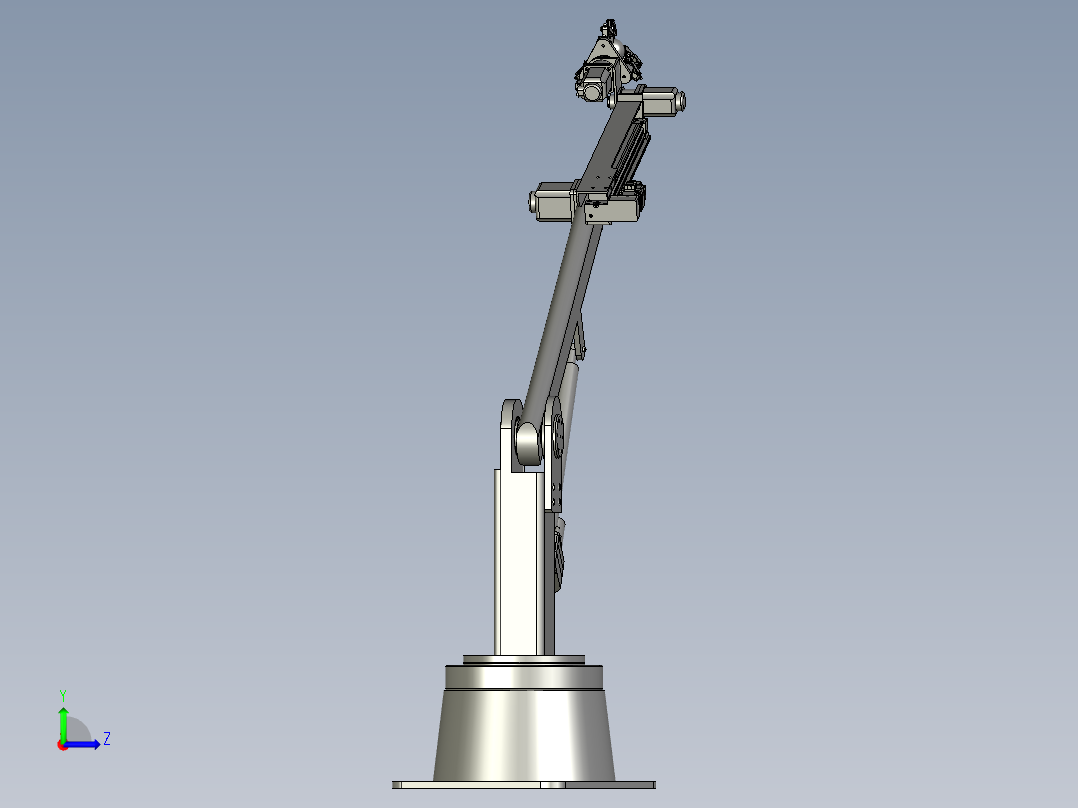 可控直线杠杆伸缩式摘果机左视图