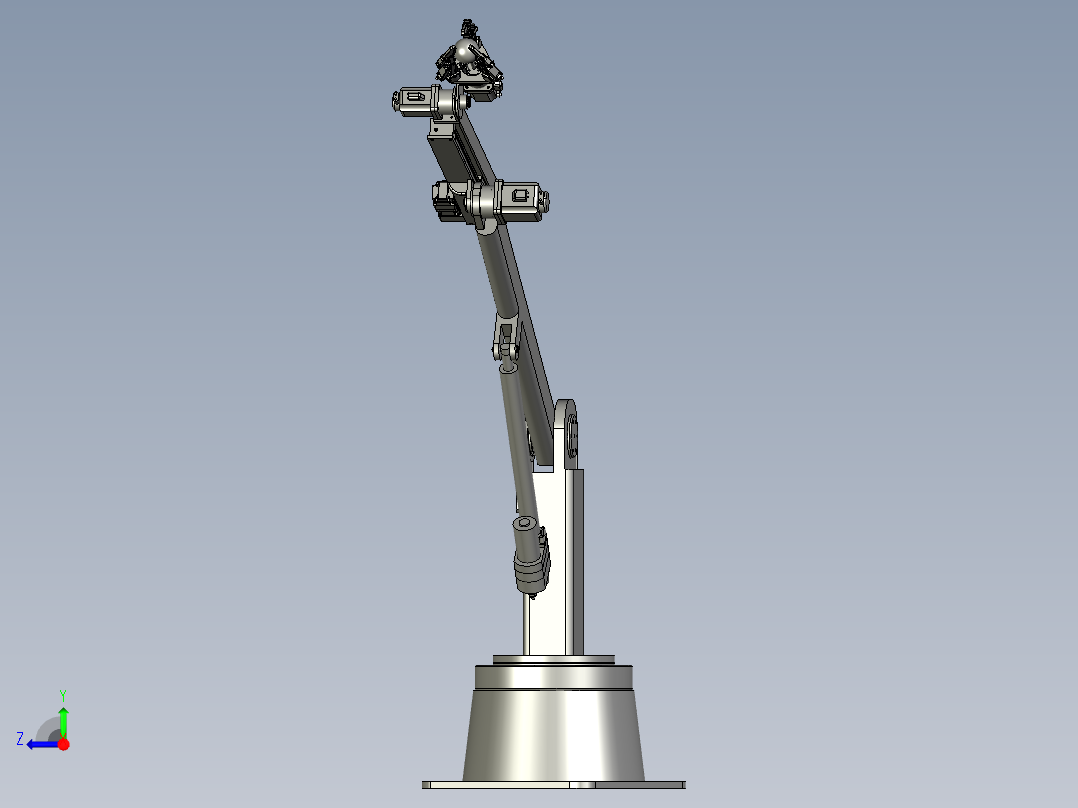 可控直线杠杆伸缩式摘果机右视图