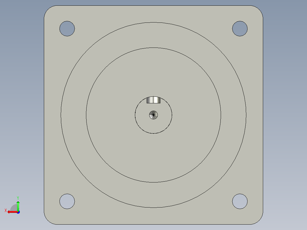 台达1KW电机带刹车后视图