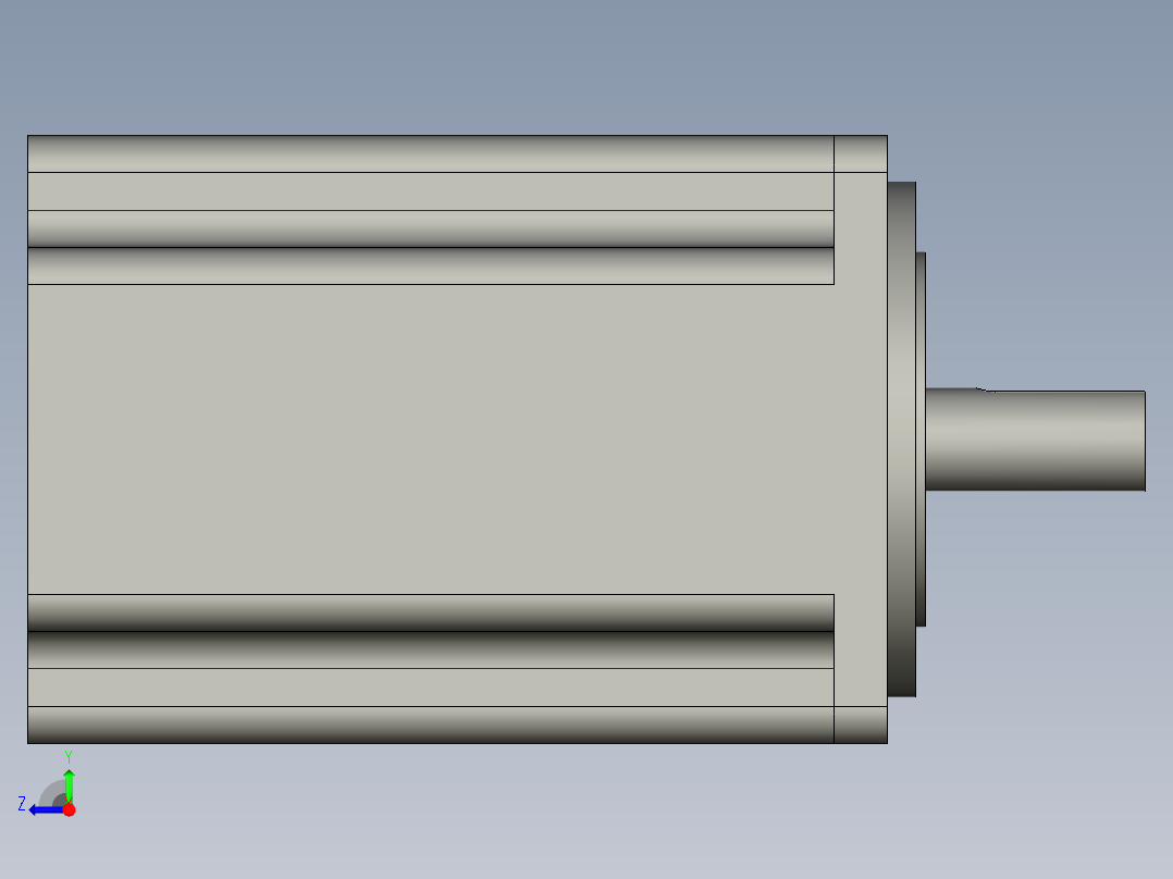 台达1KW电机带刹车右视图
