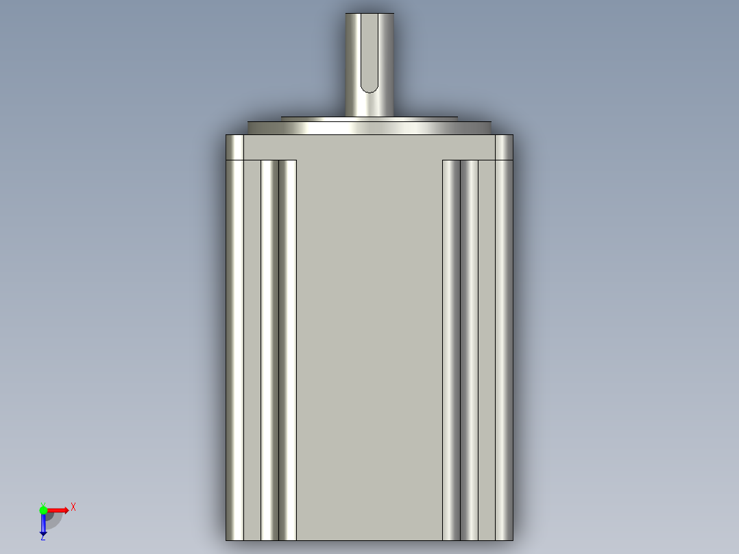 台达1KW电机带刹车俯视图