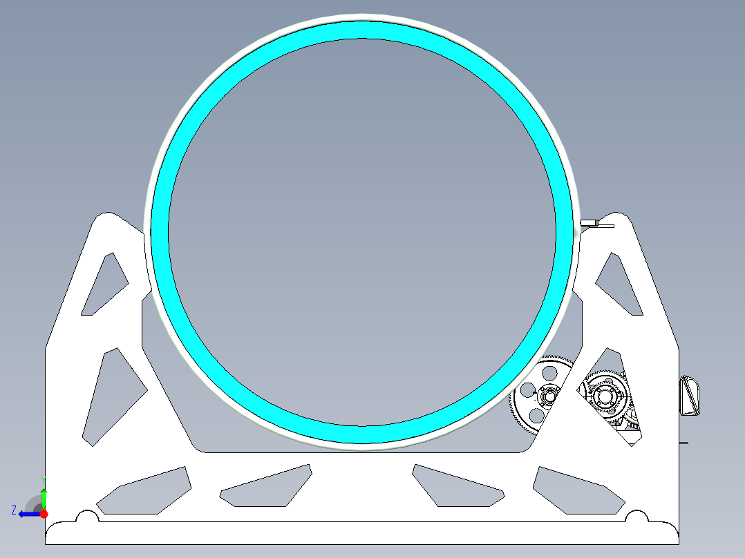 大型钢管360度旋转设计右视图