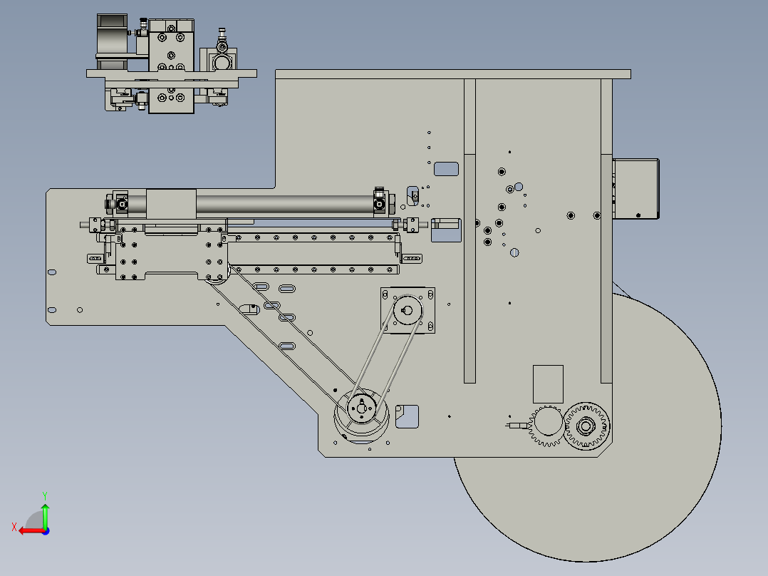 -拨料机构----后视图
