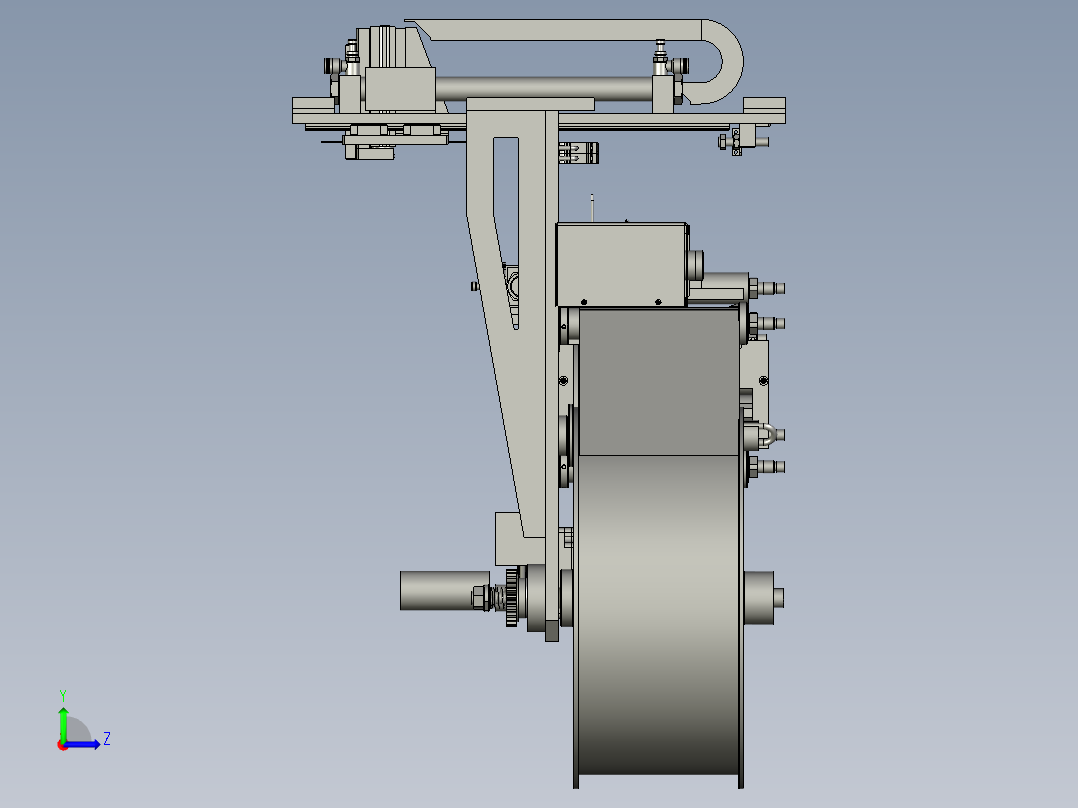 -拨料机构----左视图