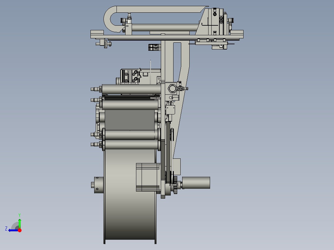 -拨料机构----右视图