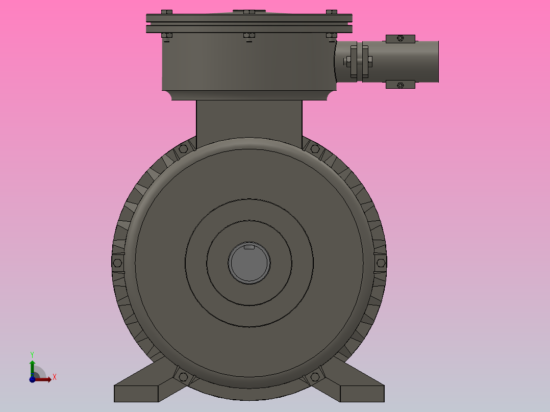 YB3系列隔爆型高效三相异步电动机 IMB3[YB3 80M1-6]前视图
