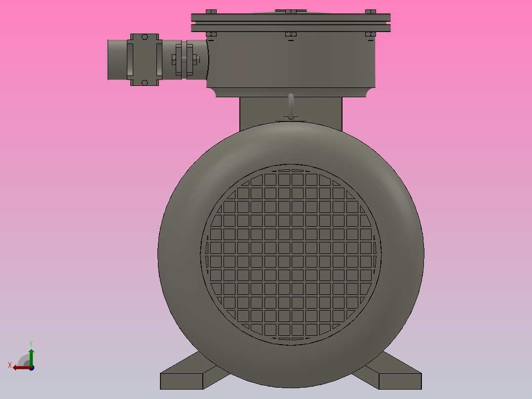 YB3系列隔爆型高效三相异步电动机 IMB3[YB3 80M1-6]后视图
