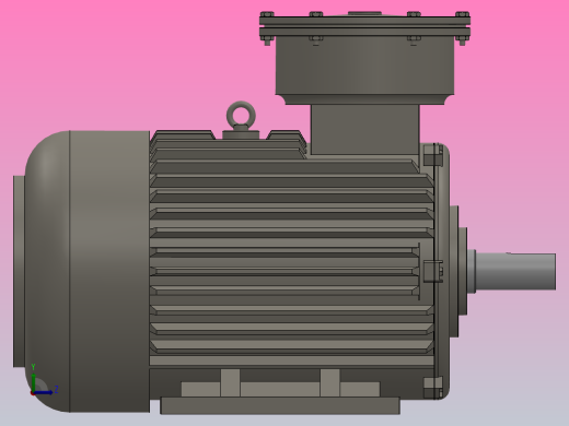 YB3系列隔爆型高效三相异步电动机 IMB3[YB3 80M1-6]左视缩略图