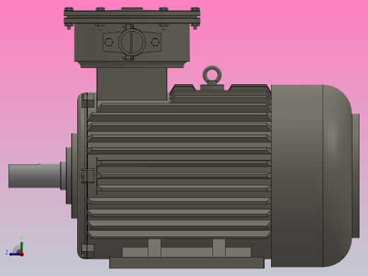 YB3系列隔爆型高效三相异步电动机 IMB3[YB3 80M1-6]右视缩略图