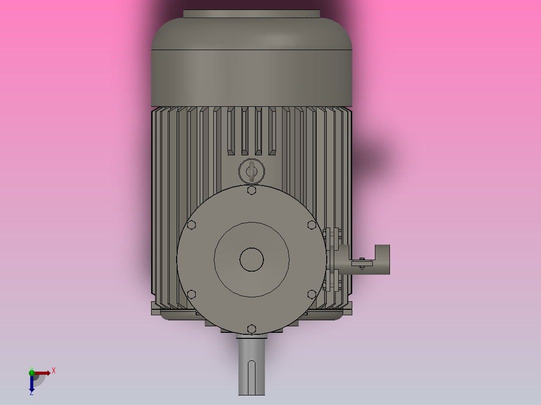YB3系列隔爆型高效三相异步电动机 IMB3[YB3 80M1-6]俯视图
