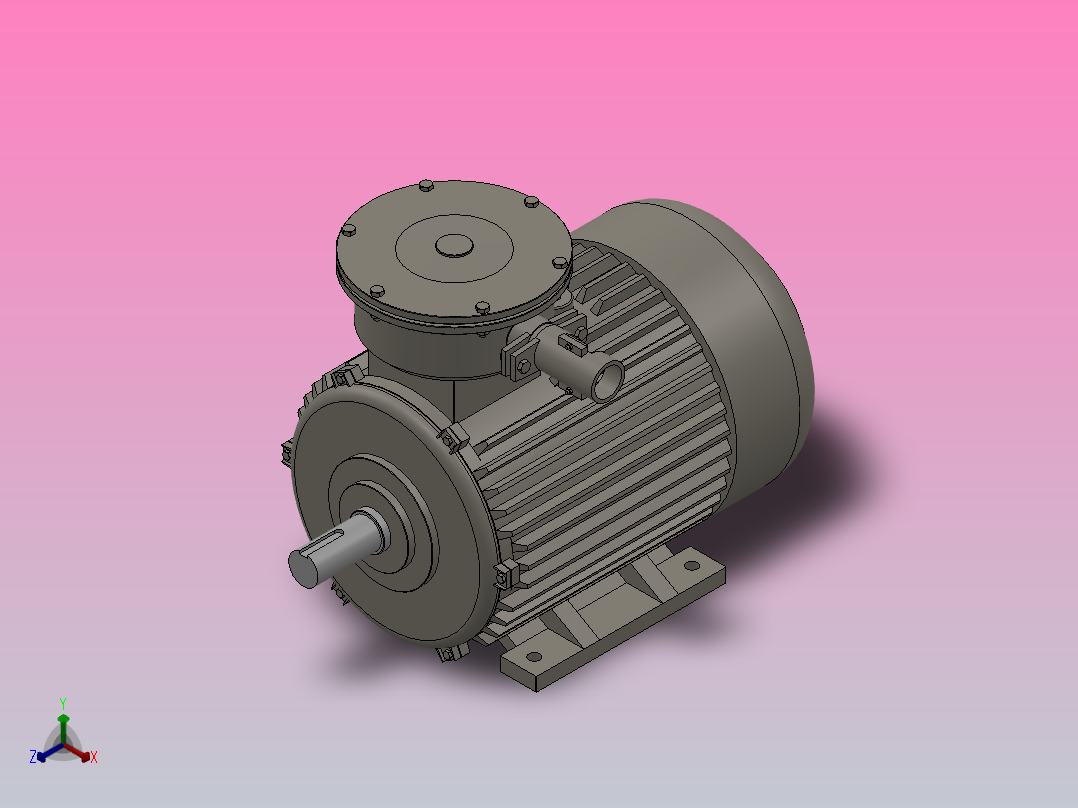 YB3系列隔爆型高效三相异步电动机 IMB3[YB3 80M1-6]正等轴测图