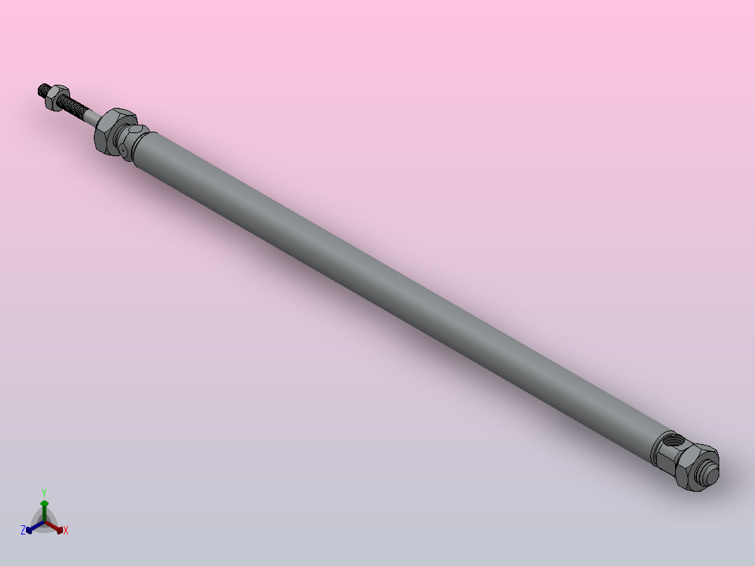 PBSA系列笔型气缸小金井型[PBSA6X60]主视图