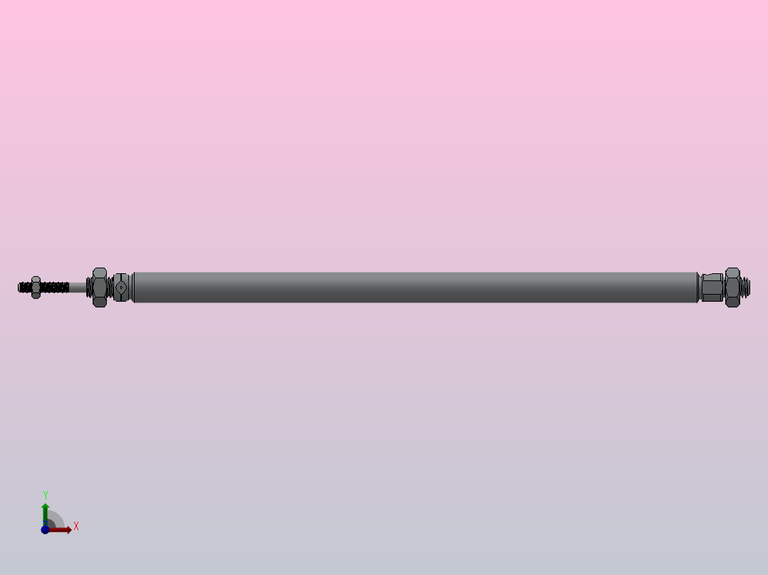 PBSA系列笔型气缸小金井型[PBSA6X60]前视图