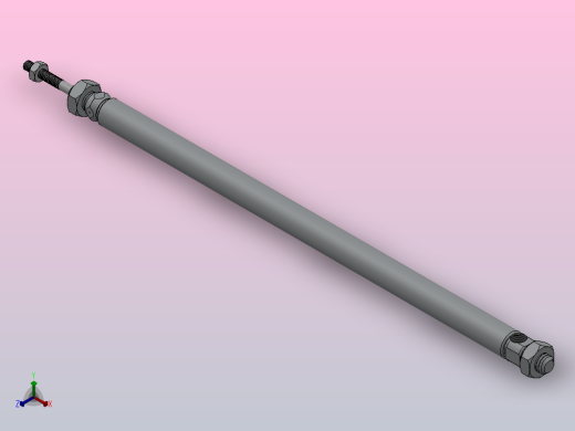 PBSA系列笔型气缸小金井型[PBSA6X60]正等轴测缩略图