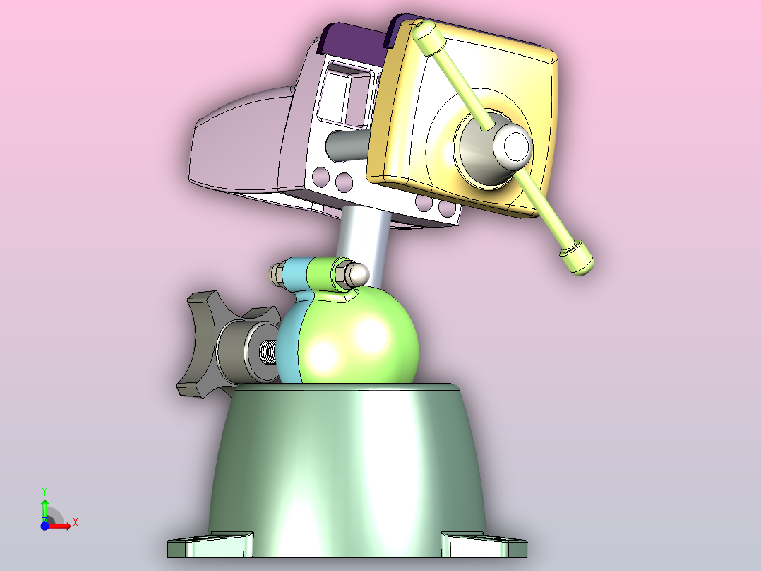 3轴精密紧凑型台虎钳前视图