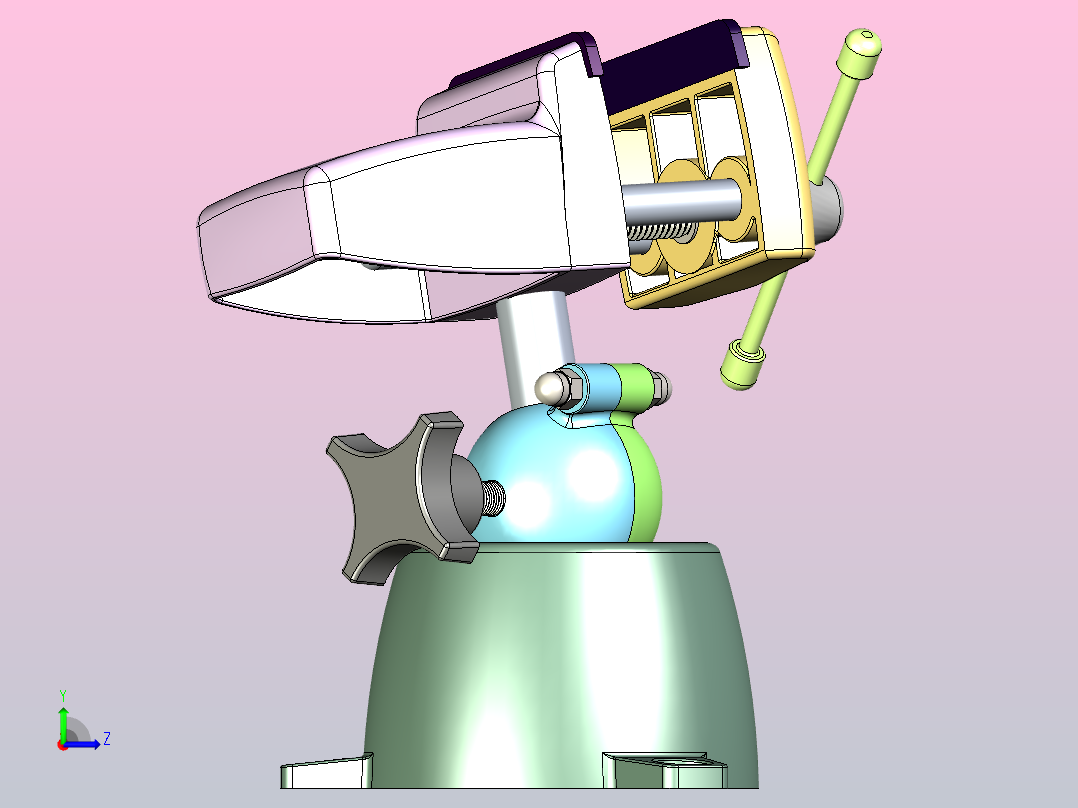3轴精密紧凑型台虎钳左视图