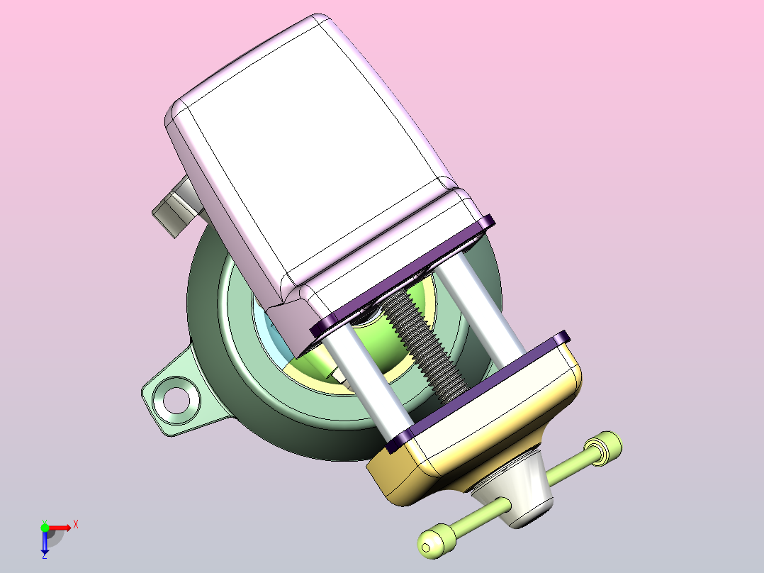 3轴精密紧凑型台虎钳俯视图