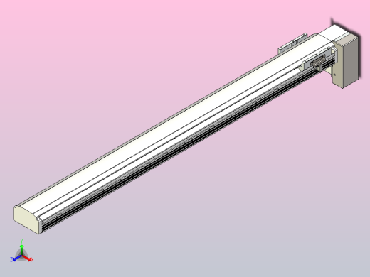 皮带直线轴半封闭可选导轨TPA-HNB-105D-90-L1000-LP-Y-P20-N3正等轴测缩略图
