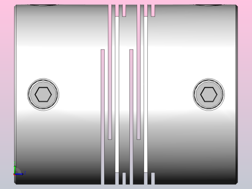 LK7系列 定位螺丝固定平行式（弹性联轴器）[LK7-25]左视缩略图