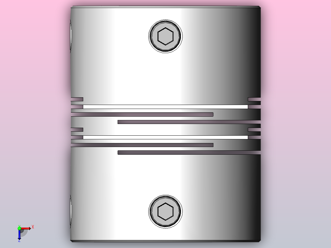 LK7系列 定位螺丝固定平行式（弹性联轴器）[LK7-25]俯视图