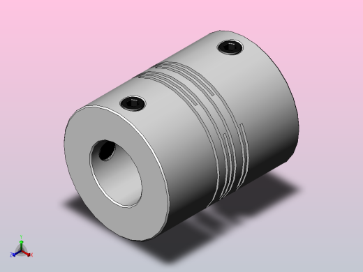 LK7系列 定位螺丝固定平行式（弹性联轴器）[LK7-25]正等轴测缩略图