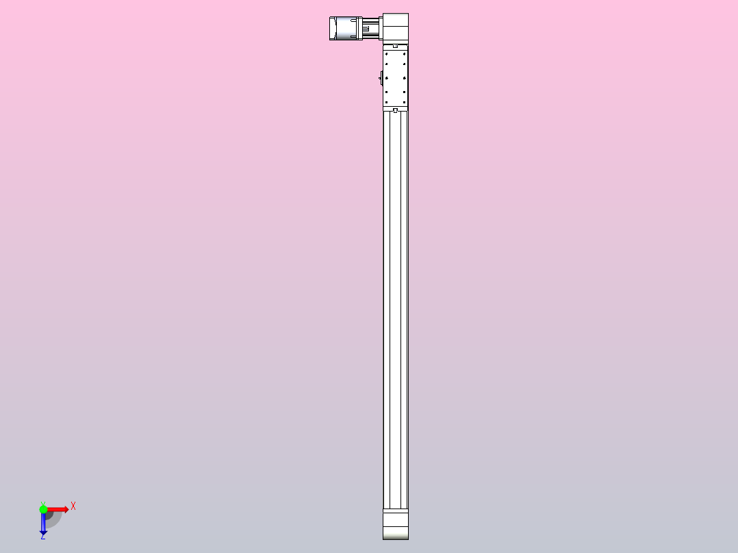 带式直线轴半闭式TPA-ONB-100-232-L1550-DR-J90-N3俯视图