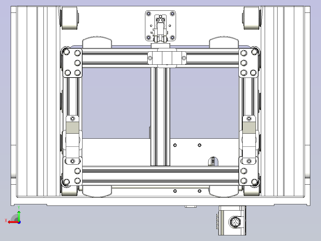 一款发动机载具3D模型后视图